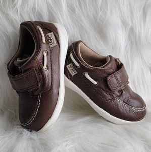 UGG Chocolate Brown Leather Boat Loafers